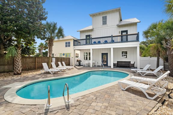 Crystal Gem with Pool and Beach Chair Setup